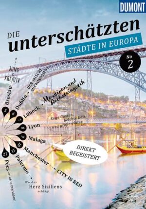 15 STÄDTE, DIE EINE REISE WERT SIND – und nicht Venedig, Paris oder London heißen. Nach dem erfolgreichen ersten Band folgen in Band 2 weitere Städte, die sich für einen Kurztrip eignen. So zum Beispiel die ehemalige Industriemetropole Manchester, die umtriebige Hafenstadt Porto oder Lyon im Südosten Frankreichs, wo man durch eine UNESCO-geschützte Altstadt flanieren kann. Der abwechslungsreiche Mix aus Bildern, Kurzporträts, Touren sowie Tipps für große und kleine Besichtigungspausen macht Appetit auf Reisen in Europas weniger bekannte Perlen.