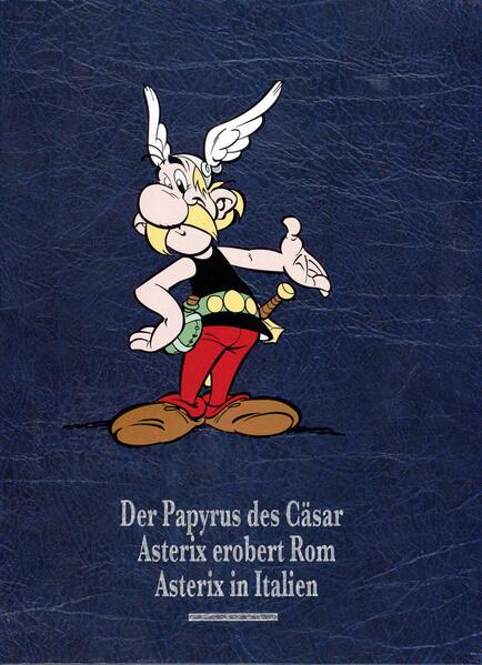 Inzwischen liegen bereits drei Abenteuer aus der Feder der Uderzo- Nachfolger Ferri und Conrad vor. In dieser edlen, in Kunstleder gebundenen Gesamtausgabe kommen die Asterix- Abenteuer "Der Papyrus des Cäsar" und "Asterix in Italien" zum Abdruck. Sowie als besondere Zugabe das Filmalbum zum Kinofilm "Asterix erobert Rom". Dazu gibt es viele Hintergrundinformationen zur Entstehungsgeschichte der Abenteuer aus der Feder des Asterix- Experten Horst Berner.