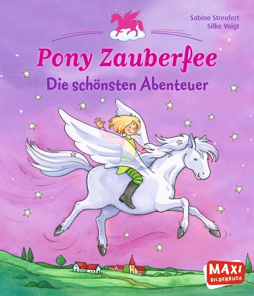 Dieser Sammelband vereint sechs MAXI- Bilderbuchgeschichten von Lieblingscharacter Pony Zauberfee: Pony Zauberfee - Nina hat ein Geheimnis Pony Zauberfee - Ein Abenteuer am Meer Pony Zauberfee - Eine spannende Reitstunde Pony Zauberfee - Gefahr auf dem Turnier Pony Zauberfee - Wusel ist verschwunden Pony Zauberfee - Das Rätsel um die kleinen Schafe