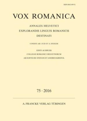 Vox Romanica 75 (2016) |