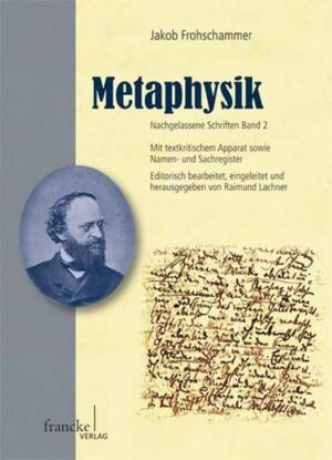 Der Münchener Theologie- und spätere Philosophieprofessor Jakob Frohschammer(1821-1893) zählt zu den »vergessenen« katholischen Gelehrten des 19. Jahrhunderts. Sein gesamtes wissenschaftliches Werk galt der Vermittlung von christlichem Glauben und moderner Wissenschaft. Nach seinem Tod hinterließ er neben seinen gedruckten wissenschaftlichen Arbeiten zahlreiche Archivalien, darunter eine Reihe ungedruckter Vorlesungshandschriften. das unter dem Titel Metaphysik zusammengefasste Textkonvolut enthält zwei Fassungen der Metaphysik, deren Grundschriften um 1856/57 bzw. 1865/66 entstanden sein dürften, die aber beide mehrere Überarbeitungsstufen aufweisen und die ihm von Wintersemester 1856/57 bis Wintersemester1871/72 als Textgrundlagen für den wissenschaftlichen Vortrag der Metaphysik in verschiedenen thematischen Kontextualisierungen dienten. Die vorliegende textkritische Edition, die den gesamten fortlaufenden Text einschließlich sämtlicher Einschübe und Randbemerkungen enthält und die mit einer wissenschaftlichen Einleitung sowie mit ausführlichen Registern versehen ist, versteht sich als Beitrag zur Grundlagenforschung im Bereich der Theologie und Philosophie Jakob Frohschammers sowie der Theologie- und Philosophiegeschichte des 19. Jahrhunderts allgemein.