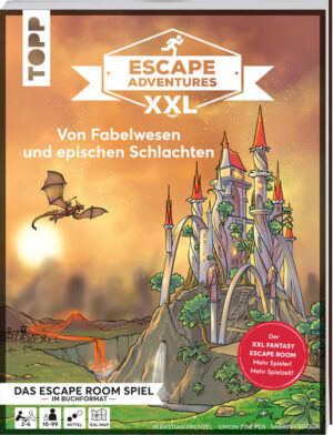 Das XXL- Escape- Spiel im Rätseluniversum von Zauberei und Fantasie mehr Spieler, mehr Spielzeit! Ein Escape Room in der fabelhaften Welt von phantastischen Tierwesen, verzauberten Landschaften und magischen Gefechten erwartet euch! Löst die Rätsel, begebt euch mit euren Gefährten auf eine Reise und lüftet das Mysterium einer Welt voller wahrgewordener Sagen und Mythen. Drachen, Einhörner, Kobolde und Co... In diesem Escape Room ist alles möglich. Vielleicht trefft ihr sogar auf Elfen, Zwerge und Orks oder lernt die Wunder der Magie zu gebrauchen? Nur wenn ihr um die Ecke denkt und alle Aufgaben meistert, werdet ihr den Exit finden und zurück in eure Zeit reisen können. Worauf wartet ihr? Ein wahres Fantasy- Spektakel im Escape Room Flair erwartet euch! Lasst euch von der XXL- Mystery- Map zu majestätischen Burgen, magischen Wäldern und verwunschenen Höhlen führen! Mehr Story, mehr Interaktion, mehr Escape Room! Das Buch wird geknickt, zerrissen und beklebt! Das perfekte Familienspiel und passend für alle Altersgruppen. Schwierigkeitsgrad: Mittel Mehr Spieler: 2- 6 Mehr Spieldauer: 120- 180 Minuten Von 10- 99 Jahren