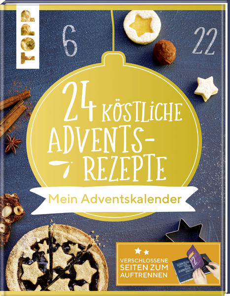 Weihnachten wird richtig lecker! Von Spekulatius-Creme und Stollen im Glas bis hin zu Cranberry-Butter und Karamell-Likör, in diesem Adventskalenderbuch erwarten Sie leckere Überraschung, die Ihnen die Adventszeit versüßen. Mit den 24 versteckten Seiten zum Auftrennen bereiten Sie sich oder anderen garantiert eine Freude! So wird jeder Tag im Advent zu etwas ganz besonderem!