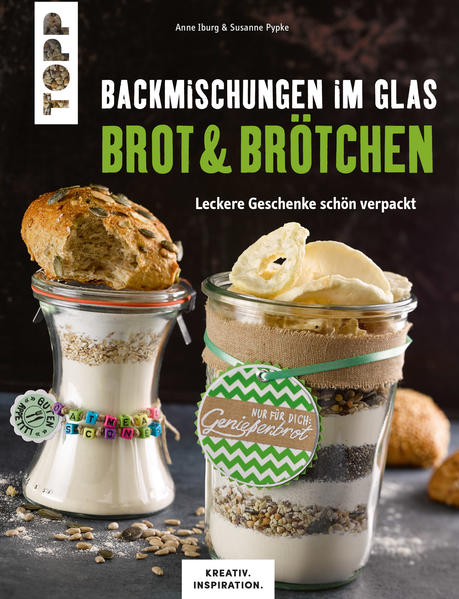 Backmischungen im Glas - Die kreative Art selbstgemachtes Brot und Brötchen aus der Küche zu verschenken! Durch die verschiedenen Schichten ist jedes Glas ein besonderer Blickfang und die kleinen Basteleien verleihen dem Geschenk einen besonderen Charme. In diesem Buch finden Sie neben leckeren Brotrezepten, wie Walnuss-Maronen-Brot oder mediterranem Zupfbrot, auch leckere Brötchen wie die Buchweizen-Amaranth-Ecken oder süße Kartoffelmehlbrötchen mit Cranberrys sowie viele andere kleine Brotköstlichkeiten. So ist für jeden Brotliebhaber, ob herzhaft oder süß bestimmt das richtige Geschenk dabei. Mit hilfreichen Vorlagen im Buch und zum Downloaden.