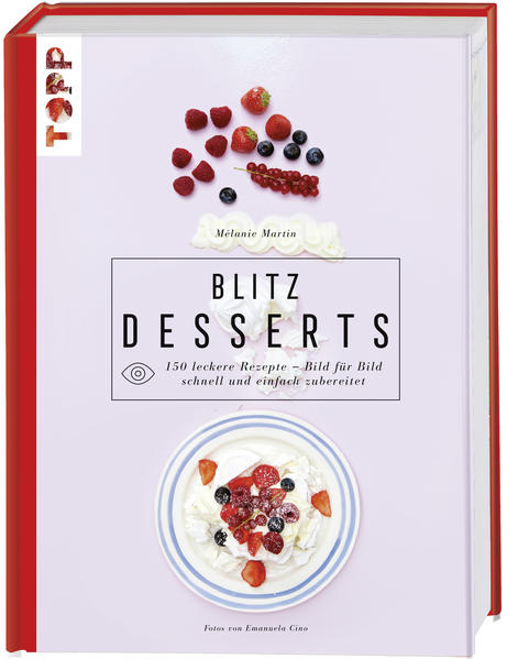 Minimaler Aufwand, maximaler Genuss! In diesem Buch erwarten Sie 150 Rezepte für köstliche Blitzdesserts, für die Sie weder viele Zutaten noch viel Zeit benötigen. Ob Crêpes, Waffeln, Kuchen, Obst-Desserts oder Eis, die Zutatenfotos zeigen Ihnen auf einen Blick, womit und in welcher Reihenfolge Sie die Desserts blitzschnell und einfach zubereiten können.