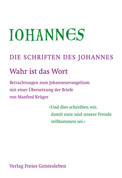 . Johannes erweitert den Begriff des Glaubens nicht nur durch das Licht der Erkenntnis, sondern über die Erkenntnis auf der Verstandesebene hinaus in den Bereich der höchsten Liebe, wo das Denken zum geistigen Wahrnehmungsorgan wird. (Manfred Krüger) Wer war Johannes? Jede neue Übersetzung der drei Schriften des Neuen Testaments, die den Verfassernamen Johannes tragen, ist eine neue Möglichkeit, ihrem Verständnis näher zu kommen, und kann Anlass sein, vor dem Hintergrund bekannter Forschungsthesen noch einmal die Frage nach ihrem Zusammenhang und ihrem Autor zu stellen. Manfred Krüger ist in seiner Übersetzung einerseits um Genauigkeit bemüht, andererseits hat er sich in einigen Fällen unter Berücksichtigung heutigen Sprachempfindens für eine freiere, aber immer sinngemäße Formulierung entschieden. Die Sprache wurde in freien Versen rhythmisiert, mit Ausnahme der Briefe, die in einfacher Prosa wiedergegeben wurden. Der Kommentar berücksichtigt erstmals nicht nur die neuere theologische Forschung (Dodd, Käsemann, Schnackenburg, Strecker u.a.), sondern auch Rudolf Steiner und die an der Anthroposophie orientierten Theologen (Bock, Frieling, Lauenstein u.a.) und die theologische Überlieferung (Origenes, Augustinus, Thomas von Aquin, Meister Eckhart, Cusanus, Fichte).