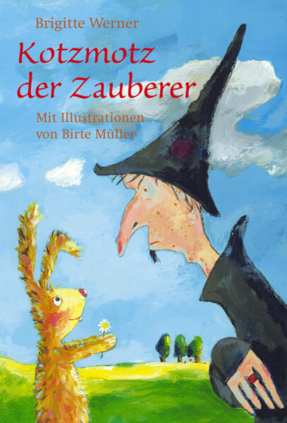 Der kleine Hase fasste all seinen Hasenmut zusammen und gestand: 'Ich hatte eine schreckliche Angst, da waren nämlich Gespenster, alle diese gruseligen Mondlichtnachtschattengespenster, du weißt schon … Ich hatte sogar hasenherden-köddel-viel Angst, aber dann habe ich gekämpft, jawoll, und …' 'Und dann hatte ich eine Riesen-Schissbuxen-Angst', gestand der Zauberer, 'weil da plötzlich ein so fürcherlich zerstrupptes, wildes, kämpfendes Ungeheuer mit einem langen, spitzen Dolch vor meinem Bett tobte und mit seinem wilden Kampfgeschrei meine Knochen zersägte.' Und dann flüsterte der Zauberer: ‹Monarosadella!›, so langsam und so sanft, wie er nur konnte, denn er hatte dieses besondere Hasenstreichelwort ganz tief in seinem Herzen aufbewahrt. Und der kleine Hase kuschelte sich ganz nah an den Zauberer und flüsterte wieder zurück: ‹Dellamonarosa!› Und der Zauberer streichelte ihn mit dem Wort: ‹Rosadellamona!› Und sie drehten das Streichelwort nach allen Seiten und immer blieb es sanft und weich Wenn der Zauberer Kotzmotz tobt und wütet, halten alle Tiere im Wald den Atem an und verstecken sich