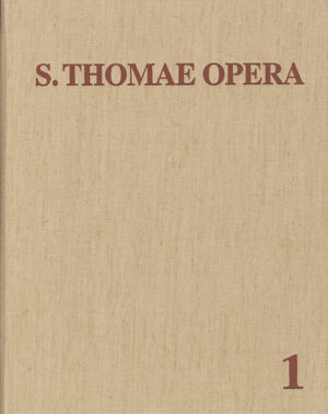 ›Sancti Thomae Aquinatis Opera Omnia‹ is the only complete edition of the works of St. Thomas Aquinas. The quality of the texts in these writings is excellent. Hundreds of these works were undoubtedly written by Thomas (1225-1274) himself. Added to these are 18 opuscules whose authenticity and origins have yet to be determined as well as 61 works by other authors which belonged to a Corpus Thomisticum, whether they were erroneously attributed to Thomas or whether they complemented the unfinished works that Thomas left behind.