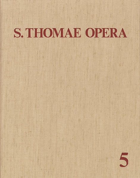 ›Sancti Thomae Aquinatis Opera Omnia‹ is the only complete edition of the works of St. Thomas Aquinas. The quality of the texts in these writings is excellent. Hundreds of these works were undoubtedly written by Thomas (1225-1274) himself. Added to these are 18 opuscules whose authenticity and origins have yet to be determined as well as 61 works by other authors which belonged to a Corpus Thomisticum, whether they were erroneously attributed to Thomas or whether they complemented the unfinished works that Thomas left behind.