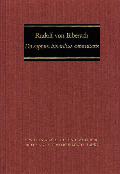 Das Werk bietet einen guten Einstieg in das Studium der Geschichte der christlichen Mystik. Der Traktat erschien Ende des 13. Jh. in lateinischer Sprache unter dem Titel: ›De septem itineribus aeternitatis‹. Lange Zeit wurde dieses Lehrbuch der Mystik Bonaventura zugeschrieben. Dies hat wohl auch zu der großen Verbreitung des Werkes in ganz Mitteleuropa beigetragen, wo sich bisher 109 Handschriften nachweisen ließen.-Rudolf wurde etwa um 1270 geboren und ist nach 1326 gestorben. Er war also Zeitgenosse Meister Eckharts