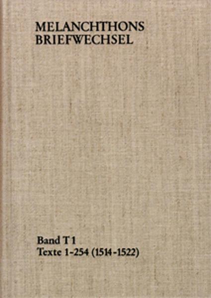 Der erste Textband dokumentiert Melanchthons Entwicklung vom siebzehnjährigen Tübinger Reuchlinisten über den stürmischen Beginn seiner Wittenberger Professorenzeit bis zur Konsolidierung der Reformation nach Luthers Rückkehr von der Wartburg. Die gesamte Überlieferung der Texte wird erfasst, bewertet und übersichtlich dargeboten. Dabei werden die älteren Editionen wie das ›Corpus Reformatorum‹ durchgehend verbessert, bei Luthers Wartburgbriefen konnten sogar bisher unbeachtete Lesungen als richtig erkannt werden. Die Zitate und Anspielungen sind verifiziert.