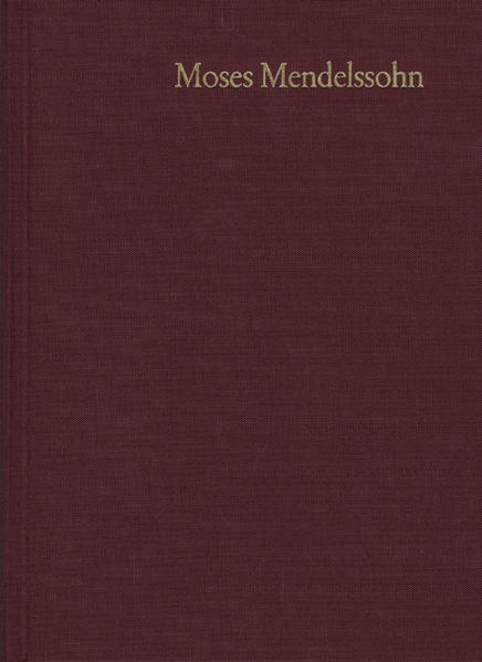 Moses Mendelssohn: Gesammelte Schriften. Jubiläumsausgabe / Band 9,3: Schriften zum Judentum III,3 | Bundesamt für magische Wesen