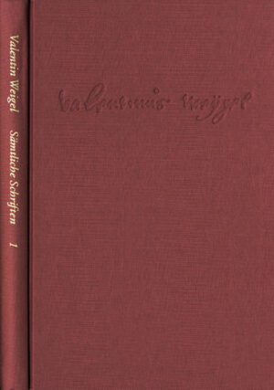 The works in this volume originated parallel to the Latin texts of the second volume and mark the beginning of Weigels literary work. Apart from the Neoplatonic reception, the topics dealt with include medieval German mysticism, primarily the sermons of Meister Eckhart and Johannes Tauler as well as ›Theologia deutsch‹,an anonymous work edited by Martin Luther of which two editions were published. This revised edition of the two main works incorporates the results of their edition in the third instalment of Valentine Weigel‹s ›Sämtlichen Schriften‹ (Collected Works).