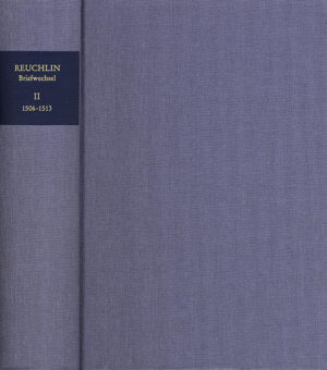 This volume contains approximately 240 letters in which Reuchlin deals with questions pertaining to grammar and exegetics among other things and in his capacity as a judge of the Swabian League corresponds with litigants. The private correspondence during these years focused on Reuchlin’s conflicts with the Faculty of Theology in Cologne regarding his expert assessment of Jewish literature which he had defended in his pamphlet ›Augenspiegel‹ in 1511 against the hostilities of Johannes Pfefferkorn’s. Reuchlin’s official correspondence on the other hand dealt with various protracted court cases