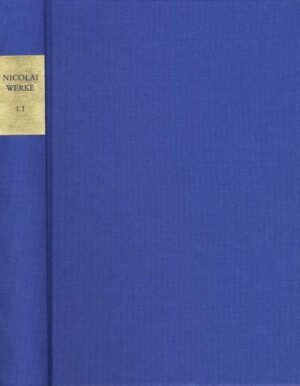 Friedrich Nicolai: Sämtliche Werke  Briefe  Dokumente: Reihe I: Werke. Band 1.1: Literarische Schriften I | Bundesamt für magische Wesen