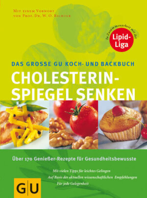 Lecker und cholesterinarm ist kein Wiederspruch, das zeigt "Das große GU Koch- und Backbuch - Cholesterinspiegel senken". Im Vordergrund stehen Gemuesegerichte und für die Zubereitung werden vorzugsweise pflanzliche Fette verwendet, doch auf Fleisch und tierische Produkte muss niemand verzichten. Die Rezepte sind schnell zubereitet, abwechslungsreich und haben das große Plus: sie sind ideal für Gesundheit, Wohlbefinden und die schlanke Linie! Im Theorieteil wurden die neuesten wissenschaftlichen Erkenntnisse in Zusammenarbeit mit der Lipid-Liga e.V. üuebersichtlich und verstaendlich zusammengefasst und erklaert.