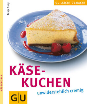 Kaesekuchen - ein Stueck vom Glueck! Goldgelb gebacken und innen weiss, sahnig und unendlich saftig: Kaesekuchen ist der Klassiker unter den Kuchen und Torten. Und weil diesem goldgelben Kuchentraum kaum jemand widerstehen kann und er selbst gemacht einfach am besten schmeckt, zeigen wir, wie einfach es ist, diesen Traum selbst zu verwirklichen. Ob mit oder ohne Rosinen, Obst oder Streuseln, immer wieder praesentiert er sich verfuehrerisch vielseitig. Beliebte Klassiker und neue, frische, trendige Rezept- ideen finden Sie in diesem Buechlein. Denn bei Kaesekuchen werden selbst jene gerne mal schwach, die Suesses eigentlich gar nicht so sehr moegen.