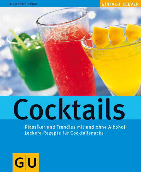 Freunde mal nicht mit den Standards Wein und Bier abspeisen, sondern mit raffinierten Getraenkekreationen verwoehnen? Aber keine Ahnung vom Schuetteln und Ruehren? Dann nichts wie ran an Cocktails aus der neuen GU-Reihe Einfach clever! Denn ob Manhattan, Mai Tai oder Mojito - hier sind die Rezepte, von klassisch bis trendig, von hochprozentig bis alkoholfrei. Und damit aus der Cocktailparty kein Pannentrip wird, gibt’s das noetige Know-how obendrein: Bebilderte Info-Baukaesten rund um Zutaten, Mixtechniken, Fachbegriffe und mehr bieten einen fundierten Einstieg ins Barkeeper-Dasein. Tipps und Tricks für Styling, Snacks & Co. machen das Mixvergnuegen zu Hause schliesslich perfekt.