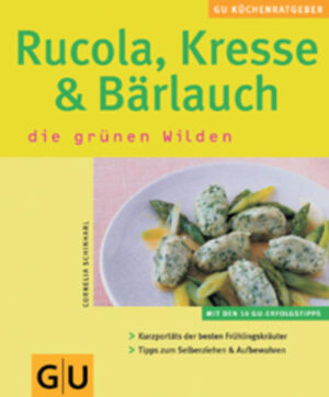 Frühlingskräuter gartenfrisch auf den Tisch. Ein ganzer Bund an vitaminstrozem Grün wird geboten: Über 50 Rezepte mit Rucola, Bärlauch, Kresse, Löwenzahn, Sauerampfer, Liebstöckel, Borretsch und Brennesseln. Wer will zupft die Kräuter selbst oder besorgt sich die Zutaten für Gerichte wie Rucolasalat mit Honighuhn, Kräuterquiche oder Bärlauchnockerl einfach auf dem Markt.