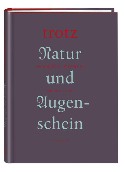 Literatur und Kunst zum Eucharistischen Kongress in Köln. m Juni 2013 fand in Köln der „Eucharistische Kongress“ statt. Zehntausende Besucher werden sich mit den Themen Wandlung, Geheimnis und Erlösung beschäftigen. Das Diözesanmuseum KOLUMBA widmet dem Thema eine spektakuläre Ausstellung mit international einmaligen Leihgaben mittelalterlicher Kunst. Philologen, Theologen und Kunsthistoriker erklären anschaulich, wie Eucharistie und Wandlung Künstler herausgefordert haben, Bilder für das Undarstellbare zu finden. Dazu hat das DOMRADIO zeitgenössische Schriftsteller eingeladen, eigens für dieses Buch Geschichten und Gedichte zu schreiben. Mit seinen zahlreichen Bildern und literarischen wie wissenschaftlichen Texten führt dieses Buch Laien wie Fachleute zur Kernbotschaft des katholischen Glaubens: Wandlung und Auferstehung. Die sprechenden Bilder des Mittelalters und bildreichen Texte der Gegenwart treten in einen lebendigen Dialog. Sie holen die jeden Sonntag gefeierte Eucharistie mitten ins Leben der heutigen Menschen. Kunst, Literatur und Theologie machen aus diesem bibliophilen Buch das neue und schöne Standardwerk zu einem der wichtigsten kirchlichen Themen der Gegenwart. Mit eigens für diesen Band verfassten Erzählungen von Anna Katharina Hahn, Ulla Hahn, Norbert Hummelt, Patrick Roth, Norbert Scheuer u. a. m.