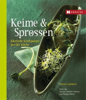 Knackig-frischer Genuss! Vitamin-, Mineralstoff- und Enzymbomben ganzjährig! Mit einfachen Mitteln verwandelt sich jede Küche in ein kleines Gewächshaus und liefert knackig frischen Genuss in vielen Variationen. Das Buch liefert das nötige Know-how zum Selberziehen, hilft beim Einkauf von Keimen und Sprossen im Supermarkt, informiert über die gesundheitlichen Werte und bietet viele Rezepte, die zeigen, dass Keime und Sprossen viel mehr sein können als eine Zutat im Salat! Die Rezepte sind raffiniert und trotzdem einfach und nicht nur Vegetarier werden ihre helle Freude daran haben. Die Krönung aber sind die Fotos: So schön wurden Keime und Sprossen selten angerichtet und präsentiert! Hinweis: Dies ist die Ausgabe für Deutschland und Österreich. Die inhaltlich identische Ausgabe für die Schweiz ist beim Schweizer Fona Verlag unter dem Titel „Sprossen“ mit der ISBN 978-3-03780-285-4 erhältlich.