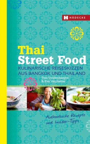 Thailand für kulinarische Globetrotter! Der erste Band der Street-Food-Reihe mit dem gelungenen Mix aus Reise- und Kochbuch bietet kulinarische Impressionen einer Reise durch Thailand und Bangkok und 65 Originalrezepte für zu Hause. An jeder Ecke werden in Thailand kleine Köstlichkeiten angeboten, voll von Aromen wie frischem Koriander, Kokosmilch, Zitronengras, Limettensaft, Galgant und Chili. Dieser verführerische Duft der Garküchen und kleinen Restaurants strömt einem fast schon beim Lesen des Buches entgegen. Damit zumindest die kulinarische Sehnsucht gestillt werden kann, dafür sorgen die authentischen Rezepte, deren Umsetzung in der heimischen Küche problemlos gelingt. Und wer auf Reisen geht, dem weisen die 25 Adressen den richtigen Weg zu den besten Märkten, Garküchen und Restaurants in und um Bangkok. Hinweis: Dies ist die Ausgabe für Deutschland und Österreich. Die inhaltlich identische Ausgabe für die Schweiz ist beim Schweizer Fona Verlag unter dem Titel „Thai Food“ mit der ISBN 978-3-03780-444-5 erhältlich.