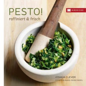 Die Mischung macht's! 30-mal Pesto, klassische Rezepte und neue Kreationen, und dazu 12 Schlemmervorschläge, einfach herzustellen für unverfälschten und gesunden Genuss. So einfach wie die Zutaten ist auch die Zubereitung von frischem Pesto: Kräuter, Nüsse und Olivenöl als Basis und ein Mörser oder Mixer als Handwerkszeug. Doch dann kommt Raffinesse ins Spiel: neben dem Klassiker mit Basilikum und Knoblauch gibt es köstliche Geschmacksrichtungen von japanisch über indisch bis mexikanisch und sogar süß mit Schokolade und Cayennepfeffer, Rosmarin, Zimt und Zucker - die muss man einfach ausprobieren! Hinweis: Dies ist die Ausgabe für Deutschland und Österreich. Die inhaltlich identische Ausgabe für die Schweiz ist beim Schweizer Fona Verlag unter dem Titel „Pesto“, ISBN 978-3-03780-442-1 erhältlich.