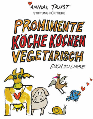 Von Biolek bis Zacherl, von Dalsass bis Wohlfahrt, von Klink bis Wiener und von Hiltl bis Mosiman – hier verraten prominente Köchinnen und Köchen ihre genussvollen, vegetarischen Rezepte in einem opulenten Kochbuch, dessen Nettoerlös den Tierschutz-Projekten von Animal Trust (Schweiz) zugute kommt. Die Illustrationen von Ted Scapa, dem bekannten Schweizer Künstler, ergänzen humorvoll und mit viel Witz die abwechslungsreichen Kreationen der Köchinnen und Köche: • Elke Adam-Eckert, Gourmetköchin UGB, Müllheim • Armin Amrein, Restaurant Amrein‘s Seehofstübli, Davos • Martin Baudrexel, freiberuflicher Starkoch • Alfred Biolek • Ulf Braunert, Restaurant Hess by Braunerts, Engelberg • Frank Buchholz, Restaurant Buchholz, Mainz • Tobias Buholzer, Restaurant Münsterhof, Zürich • Holger Bodendorf, Hotel Bodendorf, Landhaus Stricker, Sylt • Thomas Bühner, Restaurant La Vie, Osnabrück • Katharina Büttiker, Präsidentin Animal Trust, Zürich • Andreas Caminada, Schloss Schauenstein Restaurant, Remisa – La Tavlada, Fürstenau • Elfie Casty, Kochbuchautorin, Klosters • Rolf Caviezel, freestylecooking, Grenchen • Antonio Colaianni, Restaurant mesa, Zürich • Martin Dalsass, Restaurant Talvo by Dalsass, St. Moritz-Champfèr • Jean-Marie Dumaine, Restaurant Vieux Sinzig, Sinzig • Irma Dütsch, Kochbuchautorin und Conseillère Culinaire, Saas-Fee • Jürgen Eder, Restaurant Eder‘s Eichmühle, Wädenswil • Marcello Fabbri, Hotel Elephant, Restaurant Anna Amalia, Weimar • Sebastian Frank, Restaurant Horváth, Berlin • Björn Freitag, Restaurant Goldener Anker, Dorsten • Franz Fuiko, Carpe Diem Finest Fingerfood, Salzburg • Elisabeth Geisler, Restaurant Sitzwohl, Innsbruck • Hans Haas, Restaurant Tantris, München • Erik Haemmerli, Restaurant Bederhof & Bederbar, Zürich • Jan Hartwig, Hotel Bayerischer Hof, München • Meta Hiltebrand, Meta‘s Kutscherhalle, Zürich • Rolf Hiltl, Restaurant Hiltl, Zürich • Eduard Hitzberger, Sternekoch und Mitbegründer von Hitzberger Fast Food, Ftan • Ulli Hollerer-Reichl, Landgasthof zum Blumentritt, St. Aegyd am Neuwalde • Seppi Kalberer, Restaurant Schlüssel, Mels • Walter Klose, Gasthaus Zum Gupf, Rehetobel • Otto Koch, Restaurant 181, Olympiaturm München • Johannes King, Restaurant Dorint Söl‘ring Hof, Rantum / Sylt • Vincent Klink, Restaurant Wielandshöhe, Stuttgart • Werner Koslowski, Koslowski‘s Cuisine Consulting, Frasdorf • Andreas Krainer, Hotel Restaurant Krainer, Langenwang • Michael Kromke, Restaurant Blaue Ente, Zürich • Christian Kuchler, Romantik Hotel Hirschen, Eglisau • Reto Lampart, Lampart‘s Restaurant, Hägendorf • Pino Lianzi, Restaurant Da Pino, Murten • Florina Manz, Flo‘s Restaurant, Bern • Urs Messerli, Restaurant Mille Sens, Bern • Martina Meuth, Restaurant Duttenhofer‘sches Apfelgut, Sulz-Hopfau • Anton Mosimann, Restaurant Mosimann‘s, London • Markus Neff, Waldhotel Fletschhorn, Saas-Fee • Christian Nickel, Parkhotel Vitznau, Vitznau • Heiko Nieder, The Dolder Grand, Zürich • Fredi Nussbaum, Restaurant Storchen, Zürich • Karl und Rudolf Obauer, Restaurant + Hotel Obauer, Werfen • Georg Pichler, Restaurant Gourmet Serail, Chur • Ole Plogstedt, Restaurant Olsen, Hamburg • Dennis Puchert, Restaurant Rigiblick, Zürich • Heinz Reitbauer, Restaurant Steirereck im Stadtpark, Wien • Philippe Rochat, Hôtel de Ville, Crissier • Werner Rothen, Restaurant Schöngrün, Zentrum Paul Klee, Bern • Micha Schärer, Buchautor, Foodstylist, Showkoch, Langenthal • Klaus Schatzmann, Restaurant Schatzmann, Triesen • Othmar Schlegel, Restaurant Castello del Sole, Ascona • René Schneider, Restaurant Zunft zu Webern, Bern • Robert Speth, Restaurant Chesery, Gstaad • Josef Steffner, Restaurant Mesnerhaus, Mauterndorf • Hans Stefan Steinheuer, Restaurant Zur Alten Post, Bad Neuenahr-Heppingen • Mike Süsser, Mitglied bei 'Die Kochprofis', RTL 2 • Beat Walker und Marco Helbling, Restaurant im Feld, Gurtnellen • Sarah Wiener, Restaurant Sarah Wiener, Berlin • Roger Willimann, Restaurant Schifferhaus, Basel • Vitus Winkler, Hotel Sonnenhof, St.Veit im Pongau • Heinz Witschi, Witschi‘s Restaurant, Zürich • Harald Wohlfahrt, Hotel Traube Tonbach, Baiersbronn • Karl und Leopold Wrenkh, Wiener Kochsalon, Wien • Ralf Zacherl, freiberuflicher Starkoch • Andy Zaugg, Zum Alten Stephan, Solothurn