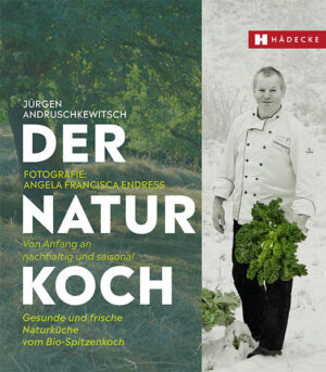 Bio-Genuss der ersten Stunde Jürgen Andruschkewitsch kocht aus Überzeugung schon immer so, wie es dem heutigen Trend „Clean Eating“ entspricht: Vollwertig und mit Rücksicht auf diverse Unverträglichkeiten und Lebensmittelallergien. Er bezieht alle Zutaten aus seiner näheren Umgebung und ist zudem ein ausgewiesener Fachmann für essbare Wildpflanzen. So fließen in seine kulinarischen Kreationen auch Huflattich und Süßdolde ein, aber auch alte Gemüsesorten aus dem eigenen Garten oder diverse Urgetreide finden auf die Teller der begeisterten Gäste. Jedes seiner Gerichte bietet unverfälschtes, pures Aroma. Genau dies ist auch auf jeder Foodaufnahme zu finden, alle draußen in der Natur fotografiert - einmal durch das ganze Jahr. Ausgezeichnet mit der Silbermedaille der Gastronomischen Akademie Deutschland e.V.