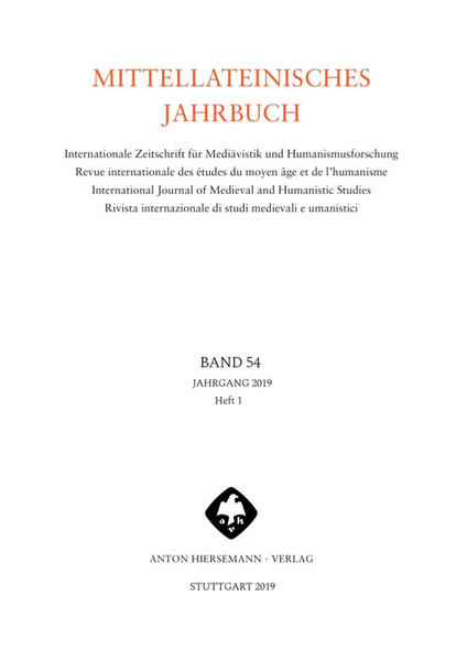 Mittellateinisches Jahrbuch. Internationale Zeitschrift für Mediävistik und Humanismusforschung | Bundesamt für magische Wesen