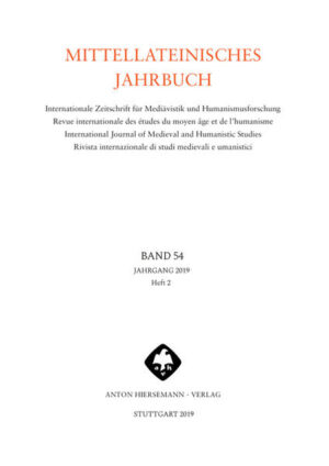 Mittellateinisches Jahrbuch. Internationale Zeitschrift für Mediävistik und Humanismusforschung | Bundesamt für magische Wesen