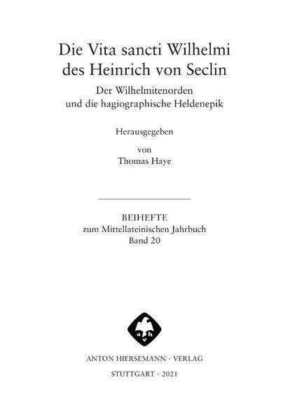 Vita sancti Wilhelmi | Bundesamt für magische Wesen