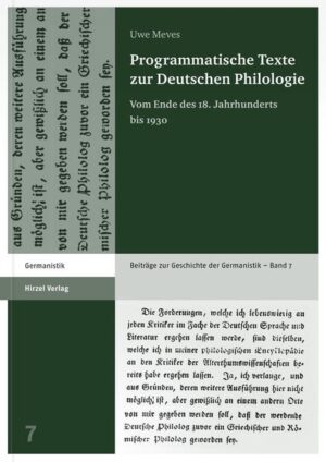 Programmatische Texte zur Deutschen Philologie | Bundesamt für magische Wesen
