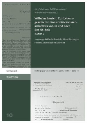 Wilhelm Emrich. Zur Lebensgeschichte eines Geisteswissenschaftlers vor