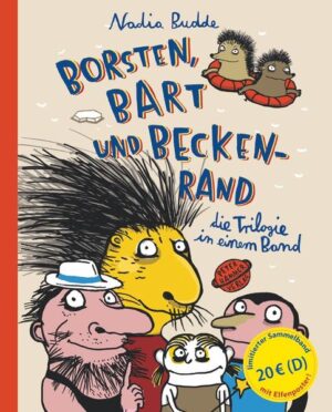 „Und außerdem sind Borsten schön" war der bejubelte Startschuss unserer Borsten- Trilogie. Viel zu attraktiv war Nadia Buddes schräges Personal, um es nur ein einziges Mal auftreten zu lassen. „Und irgendwo gibt es den Zoo" holte sie noch einmal auf die Bühne, „Auf keinen Fall will ich ins All" ein drittes Mal. In seinem 50. Jubiläumsjahr feiert der Verlag den Erfolg dieser unnachahmlichen Helden mit einem limitierten Sammelband. Elfenplakat inklusive.