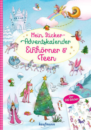 Der Stickeralbum- Adventskalender: Weihnachten bei den Feen und Einhörnern für Kinder ab 3 Jahren Weihnachten rückt näher im Land der Einhörner und Feen. Schnee fällt in dicken Flocken vom Himmel, der See ist zugefroren, der Weihnachtsmarkt findet statt und die Weihnachtsdeko wird hervorgeholt. Einhorn, Elfe und andere Bewohner des Zauberlandes sind schon ganz aufgeregt und bereiten sich auf das Fest vor. Im Schnee herumtollen, auf dem verschneiten See gemeinsam Schlittschuh laufen und das Weihnachtsfest im Einhornland feiern. Der Adventskalender zeigt, wie die Bewohner des Einhornlandes Weihnachten feiern. Für jeden Tag im Advent enthält das Adventskalender- Heft eine schöne Weihnachtsszene aus dem vorweihnachtlichen Alltag der Einhörner / Elfen und die dazu passenden Stickern zum Gestalten. Auf die Sticker, fertig - klebt! Ein schönes Geschenk für den Advent. Ein Stickerheft als Adventskalender: • Das Stickerbuch ist für Jungen und Mädchen ab 3 Jahren geeignet. • Viele Einhörner, Elfen, Wichtel und weihnachtliche Dekogegenstände sind in diesem Adventskalender als Sticker enthalten. • Die Hintergründe zeigen weihnachtliche und winterliche Szenen aus dem Zauberland o.ä. Jeden Tag können auf einem weiteren der 24 verschiedenen Hintergründe einige der insgesamt über 300 Sticker von eingeklebt werden. Das Stickerheft ist ein schönes Geschenk für Kinder im Kindergartenalter. Mit diesem Weihnachtskalender kann Weihnachten kommen: Auf die Sticker Fertig Los!