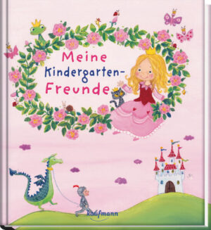 Ein niedliches Freundebuch zur Erinnerung an alle Freunde in Kindergarten und Kita Die kleine Prinzessin verlebt einen wunderschönen Tag im Schlosspark und beim abendlichen Ball. Abends träumt sie unterm Sternenhimmel. Welche Abenteuer erleben wohl gerade ihre Freunde, der kleine Ritter und der junge Drache? Das Album lädt ein, Fotos einzukleben und mithilfe der Eltern Hobbys, Leibgericht und Lieblingstiere einzutragen. Ein extragroßer Rahmen bietet reichlich Platz für ein selbstgemaltes kleines Kunstwerk. Ein Kindergartenfreundebuch mit Glitzer- Cover Bezaubernde Illustrationen Papier für Filzstifte und Wasserfarben geeignet • Das Freundebuch ist für Jungen und Mädchen ab 3 Jahren und ihre Kindergartenfreunde geeignet. • Die gesamte Kindergarten- Gruppe und alle Freunde können sich hier auf je einer Seite verewigen. Es können auf der ersten Seite ein paar wenige Infos wie Name, Spitzname, Alter und Vorlieben eingetragen werden. Die zweite Seite ist völlig der Kreativität des Kindes gewidmet: Dort ist Platz zum Malen oder Kleben. • Mit märchenhaften Illustrationen von Prinzessin, Schloss und Co. • Das Freundschaftsbuch ist ein schönes Geschenk für Kindergartenkinder zum Geburtstag oder zum Kindergartenstart. • Das erste Album für Ihr Kind zum selbst eintragen!