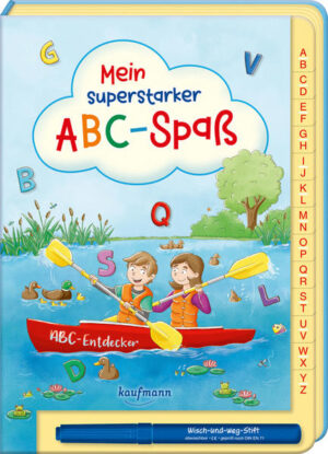 ABC-Spaß für Vorschulkinder - Ein Übungsbuch voller Lernspaß von A bis Z! Zusammen mit Alina und Paul können Vorschulkinder das Alphabet entdecken. Ob auf dem Abenteuerspielplatz, im Schwimmbad oder im Restaurant - die Geschwister haben sich für jeden Buchstaben von A bis Z eine spannende Aufgabe ausgedacht. Mit viel Spaß und Fantasie werden so das erste Schreiben, logisches Denken und die Feinmotorik gefördert. Pfeile an den Buchstaben zeigen den Kindern die richtige Schreibweise auf. Und der beigelegte Stift lässt sich im Anschluss direkt wieder wegwischen - so kann der Lernspaß jederzeit wieder von vorne beginnen! Das farbenfroh illustrierte Buch aus Pappe ist für Kinder ab 5 Jahren in Kindergarten und Vorschule geeignet. Mit dem Buch können sich die Kinder auf den Schulstart in die Grundschule und die Anforderungen der Schule vorbereiten. Ob im Kindergarten, der Vorschule, zuhause oder unterwegs! Mein ABC-Buch mit Wisch-und-weg-Stift: • Das Übungsbuch ist für Mädchen und Jungen ab 5 Jahren geeignet. • Ob das Alphabet lernen, Buchstaben schreiben üben oder Buchstaben lesen lernen, das geht hiermit alles. • Mit Spaß und Freude lernen, üben, rätseln! Das Lernbuch ist kindgerecht und komplett farbig illustriert und regt zum üben an. • Ein schönes und sinnvolles Geschenk für Kinder in Kindergarten und Vorschule oder zum Schulanfang.