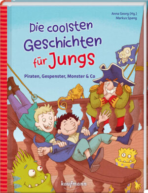 Ein Buch voller spannender Abenteuergeschichten für Kids Kleine Helden – große Abenteuer! Timon probiert von einem geheimnisvollen Trank und plötzlich ist er Unsichtbar! Simon versucht sich als Meisterdetektiv. Und das kleine Gespenst Kuno trifft auf den Junior- Vampir Sylvester, was da wohl passiert? Hier gibt es jede Menge coole, abenteuerliche und lustige Geschichten über Piraten, Monster, Vampire, Detektive, Ritter und Weltraumrennfahrer. Spannende und lustige Abenteuergeschichten für Jungen, aber auch Mädchen: 11 abenteuerliche Geschichten zum Vorlesen von Sandra Grimm, Mirjam Pressler, Ann- Katrin Heger, Christine Nöstlinger, Dagmar Geisler u. v. m. Leinen los und Anker lichten! Ein spannendes Piratenbuch für Jungs und Mädchen: • Das Buch beinhaltet 11 mal abenteuerliche, mal clevere, mal spannende und auch mal lustige Geschichten von Piraten, Gespenster, Monster & Co. • Für Kinder ab 5 Jahren • Jede Geschichte ist lustig illustriert und kurz genug, sodass sie sich wunderbar vorlesen lässt Das Kinderbuch ist perfekt als Gute Nacht Geschichte für Kinder die es spannend mögen: Nicht nur zum Vorlesen, auch zum selber Lesen machen die lustigen Kindergeschichten ganz viel Spaß.