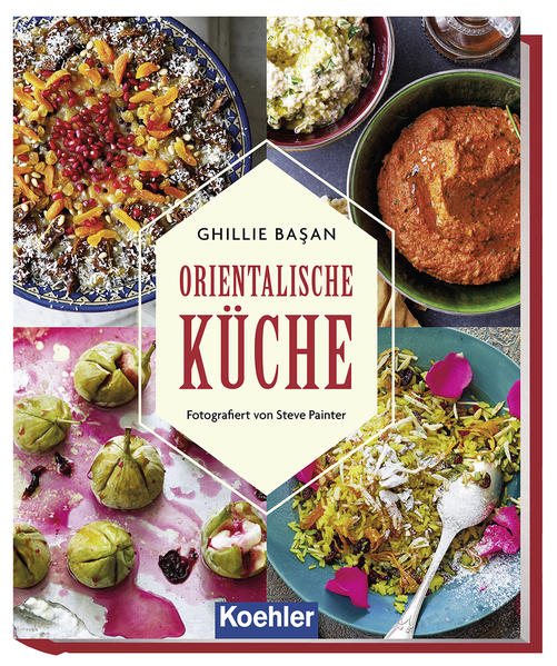 Die aromatische Küche des Nahen Ostens wurde von der faszinierenden Geschichte alter Reiche und Dynastien geprägt. Kriege, verschiedene Religionen und die Ost-West-Handelsrouten hatten alle einen nachhaltigen Einfluss auf die kulinarische Kultur dieser einzigartigen Region. Ghillie Basşan beschreibt die Gerichte, denen man begegnet, wenn man diese alten Länder bereist. Traditionelle und klassische Rezepte stehen dabei im Mittelpunkt. Das Fest beginnt mit kleinen Vorspeisen wie Heißer Hummus mit Samna und Pinienkernen und frittiertem Halloumi mit getrockneten Feigen, schwarzen Oliven und Zahtar. Es folgen Fleisch- und Geflügelgerichte wie Lammfleisch und Aprikosen-Tagine mit Rasel Hanout. Und da viele Länder dieser Region eine weitläufige Küste haben, gibt es auch viele Rezepte mit Fisch und Meeresfrüchten. Natürlich werden auch Beilagen wie Fenchel mit Kreuzkümmel und Granatapfelsirup und Juwelenreis oder das vegetarische Gericht Couscous beschrieben. Süße Gerichte und Getränke werden von der Opulenz der persischen und osmanischen Küche beeinflusst: frische gefüllte Datteln in Klementinensirup oder Kirsch-Sorbet sind der perfekte Abschluss. Eine Übersicht mit den wichtigsten Zutaten gibt einen weiteren Einblick in dieses reiche kulinarische Erbe, und 65 köstliche Rezepte ermöglichen es, exotische orientalische Feste zu Hause zu kreieren.