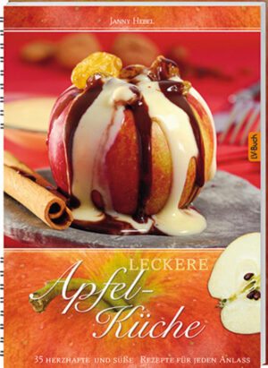 Das Buch „Leckere Apfel-Küche“ zeigt, wie vielfältig Äpfel beim Kochen verwendet werden können und welche abwechslungsreichen Rezepte es für den Alltag gibt: Salate, Hauptspeisen, Saucen oder Desserts – der Apfel, als eine der meist geliebten Obstsorten, gibt vielen Gerichten erst den richtigen Pfiff. Ob milde oder saure Sorte, mit den richtigen Zutaten und kreativen Ideen wird es nie langweilig. Probieren Sie Süßes wie die Apfel-Bananen-Tarte und das Apfeltraum-Dessert oder Herzhaftes wie den gebackenen Apfel mit Hackfleisch und den klassischen Apfelschmorbraten. Ein Kapitel widmet sich natürlich ausschließlich dem beliebtesten aller Kuchen: dem Apfelkuchen.