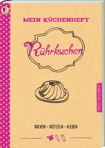 Rührkuchen sind einfach und schnell zu backen und überall beliebt. Aber es muss nicht immer nur Marmorkuchen sein – das zeigen die 20 leckeren Kuchenrezepte in diesem Küchenheft. Einfach Zutaten mischen, Umrühren, fertig. Nachdem der Teig aus dem Ofen kommt, abkühlen lassen – eventuell noch die Sahne schlagen – und schon ist weder Sonntagskaffee noch Schulfest ein Problem. Schokokuchen, Fantakuchen oder Obstrührkuchen kommen einfach immer gut an! Die innovative Kochbuch-Reihe „Mein Küchenheft“ macht einfach Spaß – mit zahlreichen Mitmach-Ideen im angesagten Retro-Style: Frage-Antwort-Spiel, Bewertungsskalen, Platz für eigene Rezepte, heraustrennbarer Klebebogen mit Rezeptbildern, u.v.m.