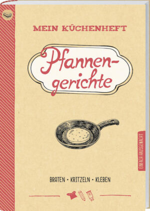 Sie gehören zu den beliebtesten Gerichten in der Alltags- und Familienküche: Pfannengerichte. Kein Wunder, sind sie doch schnell zubereitet, vielfältig, kostengünstig und lassen sich gut auch für mehrere Tage vorbereiten. Ob Fleisch, Fisch oder vegetarisch: Diese 20 Rezepte zeigen Klassiker wie Chili con Carne und herzhafte Rühreipfanne ebenso wie asiatische und orientalische Ideen. Die innovative Kochbuch-Reihe „Mein Küchenheft“ macht einfach Spaß – mit zahlreichen Mitmach-Ideen im angesagten Retro-Style: Frage-Antwort-Spiel, Bewertungsskalen, Platz für eigene Rezepte, heraustrennbarer Klebebogen mit Rezeptbildern, u.v.m.