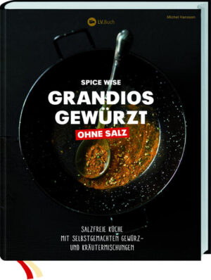 Wer denkt, dass Salz zum Kochen unabdingbar sei, kann sich von Michel Hanssen eines Besseren belehren lassen. Der Meisterkoch präsentiert in „Grandios gewürzt“ raffinierte Rezepte für Gewürz- und Kräutermischungen ganz ohne Salz. Er eröffnet mit seinen Geschmackskompositionen eine völlig neue Welt der Aromen und entwickelt für die verschiedensten Gerichte eine Art Baukasten aus Gewürzen und Kräutern, der individuell ergänzt werden kann. Dabei gibt er praktische Tipps zur richtigen Aufbewahrung und Lagerung und bietet anschauliche Anleitungen, sowie nützliches Hintergrundwissen.