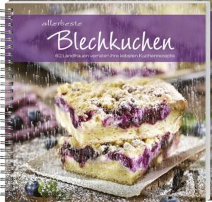 Blechkuchen von einfach bis raffiniert: Die besten Backrezepte der Landfrauen für Partybuffet und Kaffeetafel Wer braucht schon Torte, wenn es Blechkuchen gibt! Ob als einfacher Rührkuchen oder mit Mürbeteigboden, garniert mit Früchten, Streuseln oder Zuckerguss: Kuchen vom Blech sind vielseitige Allroundtalente und noch dazu ruckzuck gemacht. In diesem Backbuch verraten 60 Landfrauen ihre liebsten Blechkuchen-Rezepte für die heimische Backstube. Von Urgroßmutters Apfelkuchen über saftigen Schokokuchen mit Eierlikör bis hin zu weihnachtlichen Glühweinschnitten - hier ist für jeden Geschmack etwas dabei. Alle Rezepte sind mehrfach erprobt und mit Zutaten gebacken, die jeder im Haus hat. Mit den hilfreichen Profitipps der Landfrauen gelingen diese Kuchen-Ideen garantiert! Mit Obst, Nüssen, Schokolade oder Creme: 60 abwechslungsreiche Rezeptideen aus der Landfrauenküche für leckere Kuchen vom Blech Das Backbuch mit Geling-Garantie - leicht nachvollziehbare Rezepte mit gängigen Zutaten und Profitipps für besten Geschmack Wissenswertes für Hobbybäcker von der Auswahl des passenden Kuchenblechs bis zur Umrechnungstabelle für Springformen Mit praktischer Schnellübersicht: welche Kuchen sich vorbereiten oder einfrieren lassen, welche Backideen bei Kindern ankommen und einfache Rezepte für Anfänger Blechkuchen backen - nichts leichter als das! Das Landfrauen-Backbuch für Hobbybäcker und Leckermäuler Als Geburtstagskuchen, Mitbringsel für den Basar oder beim Kaffeekränzchen mit Freunden - Blechkuchen sind vielseitig, leicht zu portionieren und kommen immer gut an. Mit dem Landfrauen-Backbuch haben Sie das passende Rezept für jeden Anlass schnell zur Hand. Durch die praktische Spiralbindung passt es in die kleinste Küche und die großformatigen, authentischen Fotos machen sofort Lust aufs Backen. Für das eigene Buffet oder Backen als Geschenk - mit den Landfrauenrezepten zaubern Sie fantastische Blechkuchen für sich und Ihre Lieben! »Was besonders genial ist: Am Anfang des Buches findet sich eine Umrechnungstabelle - falls aus dem Blechkuchen doch ein kleiner Kuchen in der Springform werden soll.« Münstersche Zeitung