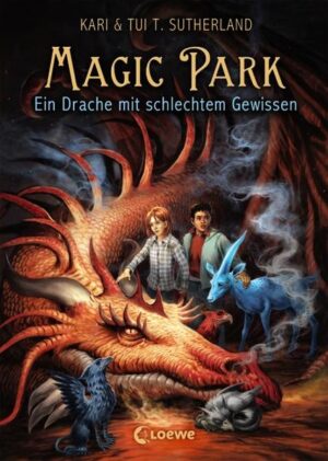 Magic Park, die fantastische Kinderbuch- Reihe für Jungen und Mädchen ab 11 Jahren von Bestseller- Autorin Tui T. Sutherland! Im Mittelpunkt steht ein geheimer Tierpark voller mythologischer und magischer Tiere wie Phönixe, Greifen, Drachen, Einhörner, Yetis und Meermenschen. Die originelle Geschichte verbindet realistische Alltagsthemen wie Schule und Freundschaft mit tollen Fantasy- Elementen – witzig, temporeich und warmherzig zugleich. Langeweile ist nicht mehr Logans Problem. Dafür hat er eine lange Liste an Fragen: 1.Was ist mit der goldenen Gans passiert? 2.Warum hat einer der Drachen ein schlechtes Gewissen? 3.Wer hat die Überwachungskameras sabotiert? 4.Will jemand der Menagerie absichtlich Schaden zufügen? 5.Wo ist Mom? Und das sind nur die lebenswichtigen. Da weiß man ja gar nicht, wo man anfangen soll.