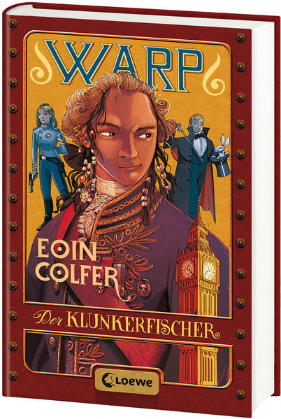 Ein haarsträubendes Abenteuer im Herzen Londons, das die Zukunft verändern wird. Bestsellerautor Eoin Colfer mixt ein weiteres Mal die Genres: Zeitreise, Dystopie, Agententhriller. Ein lustvolles Lesevergnügen voller Fantasie und Abenteuer vom Autor der Artemis- Fowl- Bücher. Chevie Savano ist ins 21. Jahrhundert zurückgekehrt. Aber durch ihre Reise in die Vergangenheit hat sich der Zeitenlauf verändert. Die halbe Welt befindet sich nun im Krieg und Chevie soll zur Soldatin ausgebildet werden. Doch glücklicherweise gibt es auch in dieser Gegenwart eine WARP- Kapsel, mit der sie ins 19. Jahrhundert zurückkehren kann, um den Zeitstrahl wieder geradezubiegen. Im Jahr 1899 hat sich Riley unterdessen mit dem ehemaligen Gangsterboss und Klunkerfischer Otto Malarkey verbündet. Denn es gibt einen neuen Gegner: FBI Agent Colonel Box, der sich seit dreißig Jahren in den Katakomben von London versteckt, plant einen Aufstand, der den Lauf der Geschichte verändern wird. „Der Klunkerfischer“ ist der zweite Band der WARP- Reihe. Der Titel des ersten Bandes lautet „Der Quantenzauberer“. Mehr Infos rund um WARP unter: www.colfer- warp.de