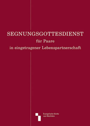 Seit 2015 können Paare, die in einer eingetragenen Lebenspartnerschaft leben, öffentlich in einem Gottesdienst der Westfälischen Landeskirche gesegnet werden. In diesem Buch finden sich liturgische Materialien für einen solchen Gottesdienst sowie Liedvorschläge, Hinweise für Taufen im Gottesdienst und Tipps, Kinder einer Lebenspartnerschaft mit in das Geschehen einzubeziehen.