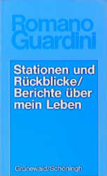 Aus drei Quellen schöpft der vorliegende Band: Als Guardini in den letzten beiden Kriegsjahren nicht mehr öffentlich wirken konnte, nahm er das zum Anlass, rückblickend über seine bisherige Tätigkeit als Lehrer und Seelsorger Rechenschaft zu geben. Diese Aufzeichnungen wurden später unter dem Titel 'Berichte über mein Leben' veröffentlicht. Dazu kommen die TagebuchaufZeichnungen von 1945-1964, unter dem Titel 'Wahrheit des Denkens und Wahrheit des Tuns' veröffentlicht, und schließlich das kleine Bändchen 'Stationen und Rückblicke' gegen Ende seines Lebens geschrieben. Ein ausführliches Orts- und Namensverzeichnis bietet eine wertvolle zusätzliche Orientierung. Die in diesem Band vereinigten autobiographischen Aufzeichnungen Guardinis sind ein hervorragender Zugang zu Mensch und Werk.