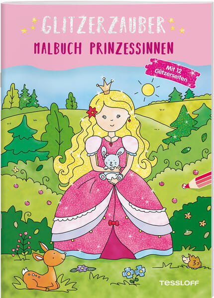 In diesem wunderschönen Malbuch funkeln die festlichen Kleider und edlen Schmuckstücke kleiner Prinzessinnen auf jeder zweiten Seite mit vielen weiteren Details der märchenhaften Szenen um die Wette. Ob beim Flanieren im Schlossgarten, beim festlichen Prinzessinnenball oder beim ausgelassenen Versteckspiel in den herrschaftlichen Gemächern – Bild für Bild können Kinder ab 5 Jahren die Motive mit bunten Farben zum Leben erwecken. Ein Muss für kleine Glitzerfans!